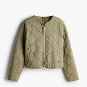 🍀H&M Spring Quilted Women's Jacket in Army Green